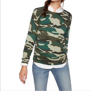 J Crew Mercantile Crew Neck Camo Sweater